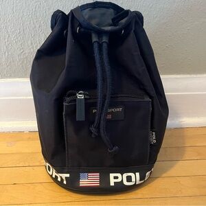 VTG Polo by Ralph Lauren Navy Backpack with Logo 80s vintage